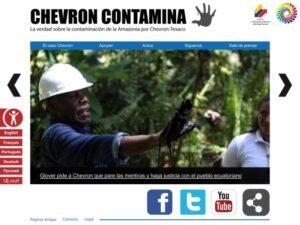 Chevron Contamina - Apoya al Ecuador Website